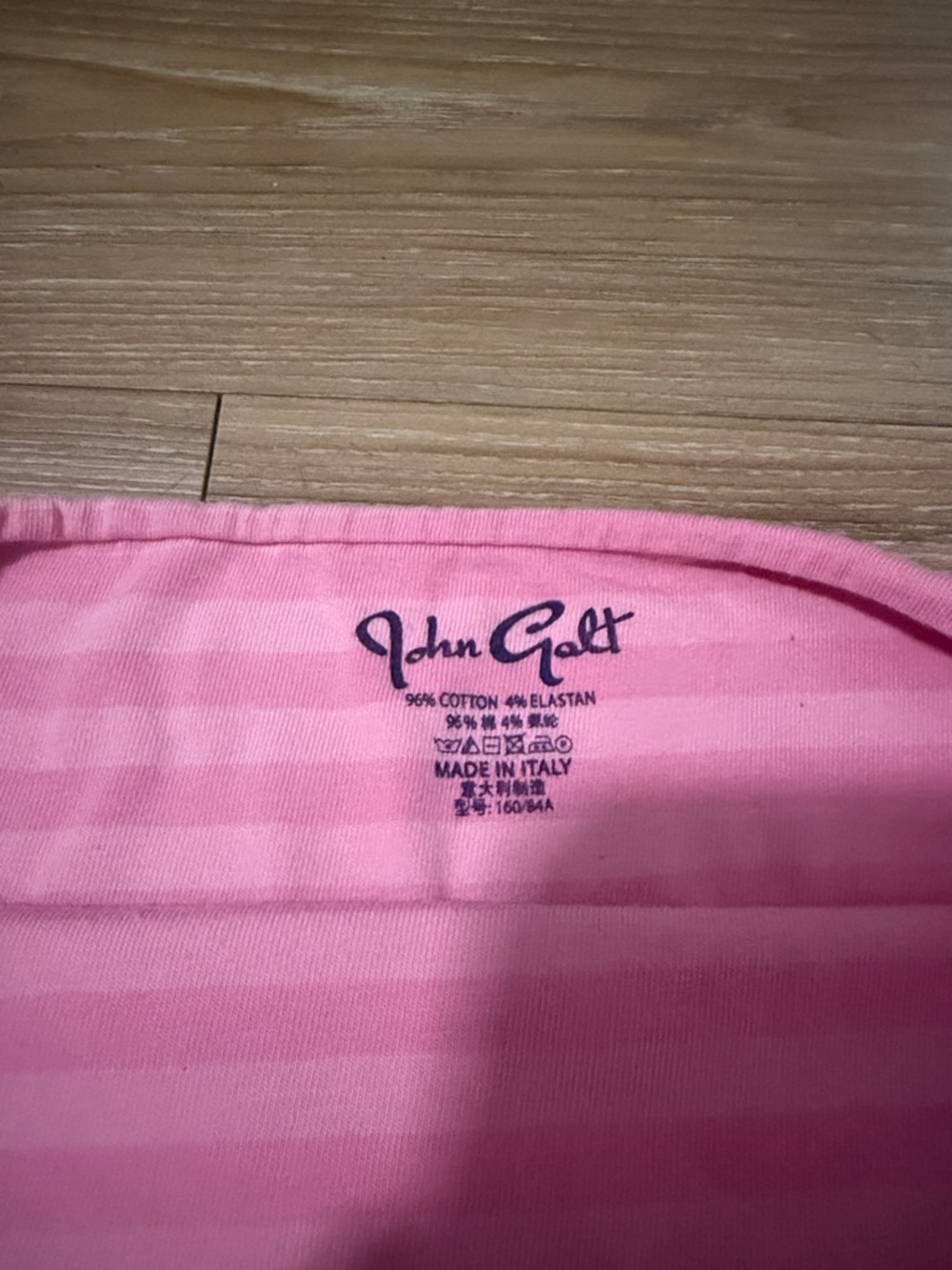 Brandy Melville John Galt Light Pink Striped Tube Top Women Rare - Picture 2 of 2